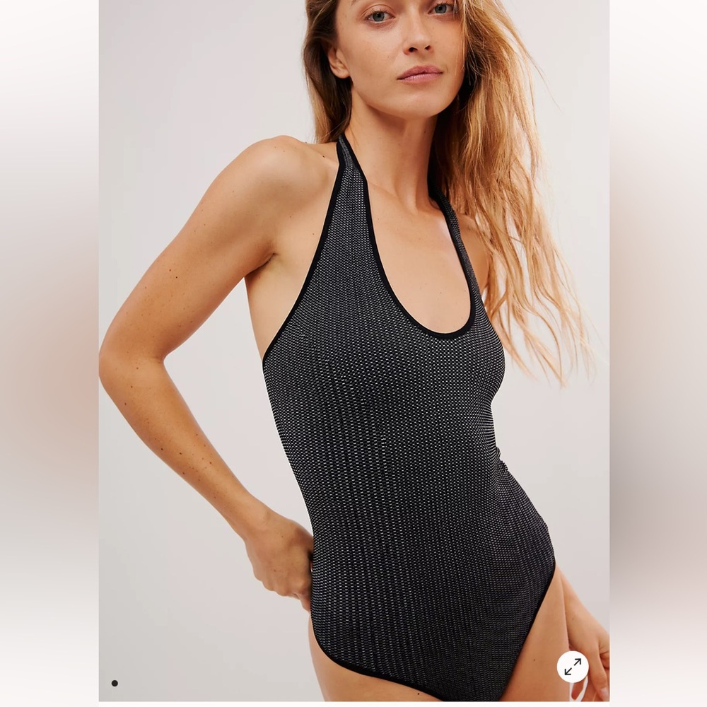 Free people Clean Slate Halter Bodysuit